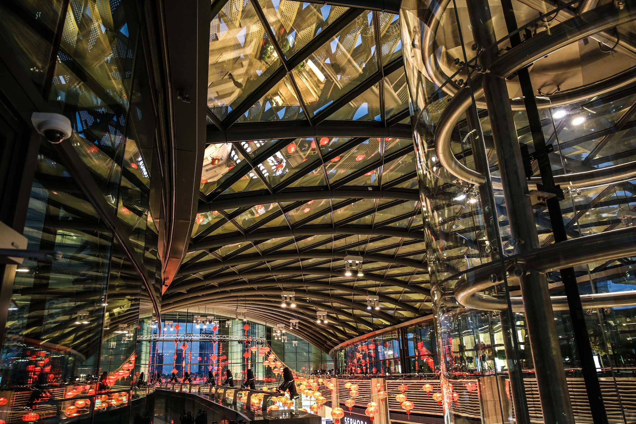Galleria interior lanterns