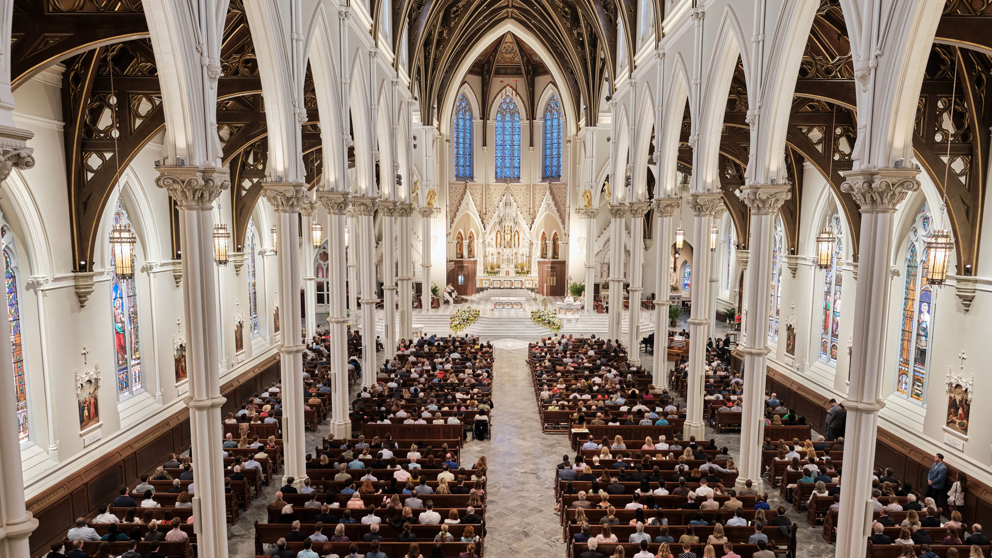 Cathedral of the Holy Cross resplendent on Easter Sunday