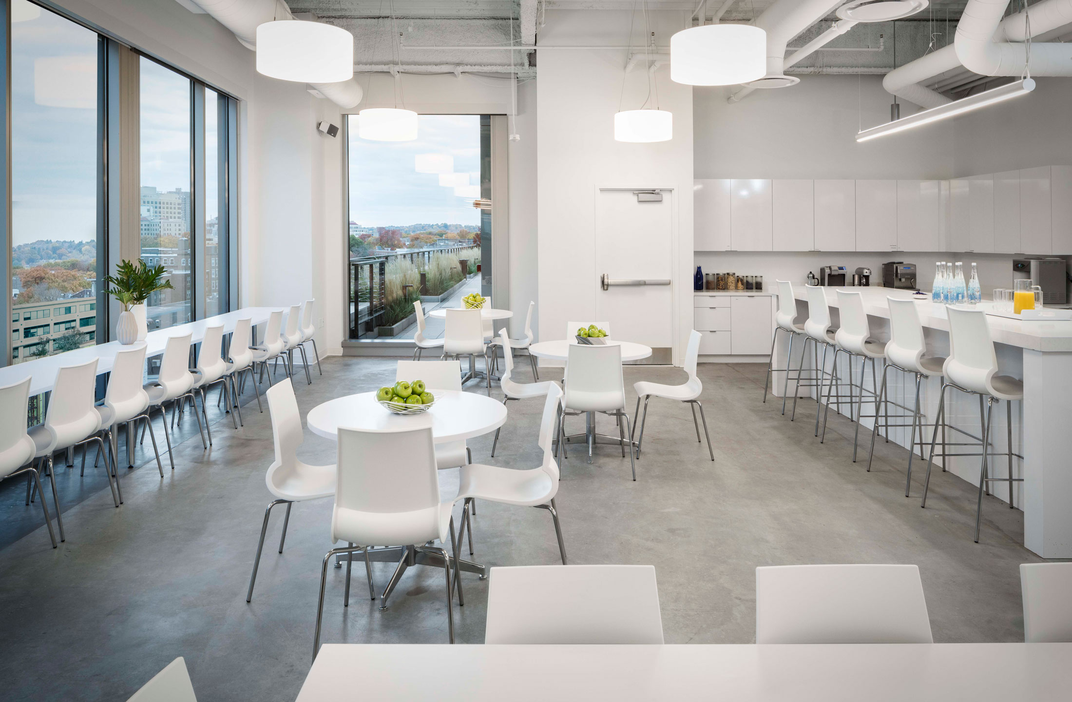 Cafe space in WHOOP headquarters