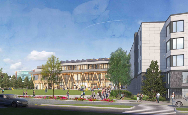exterior rendering of both buildings